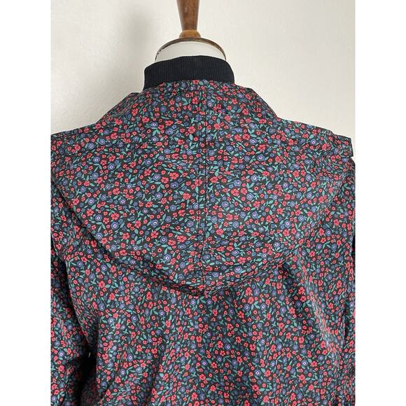 Coach Jacket Hoodie Bomber Varsity Multicolor Floral Windbreaker - Picture 9 of 15